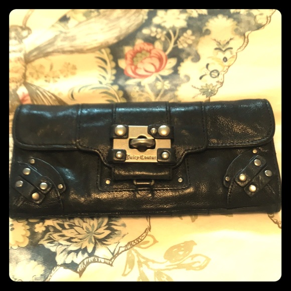Juicy Couture Handbags - Juicy Couture Black Leather Wallet